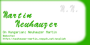 martin neuhauzer business card